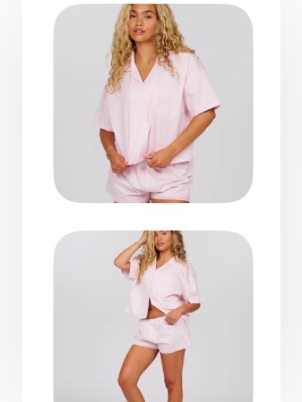 dairy boy country club sleep set- blush